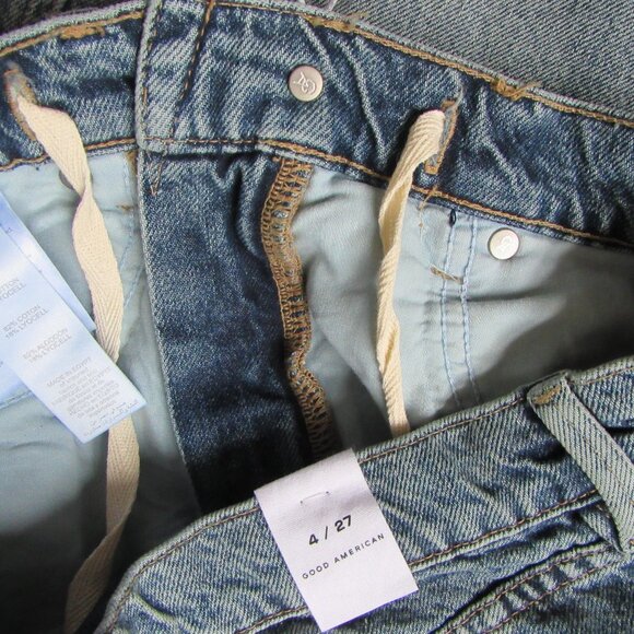 Good American Good Extreme Barrel Jeans NWT Indigo Size 27 4 - Picture 4 of 9